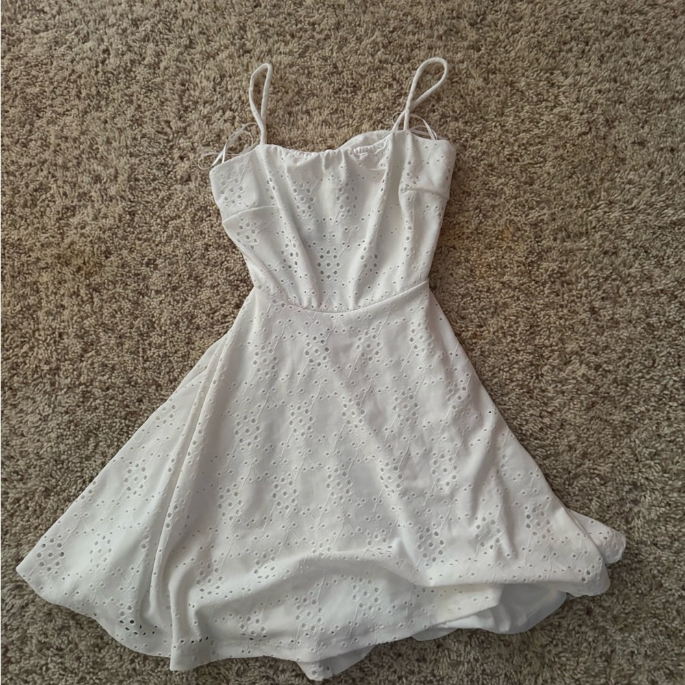 Windsor White Eyelet Mini Dress